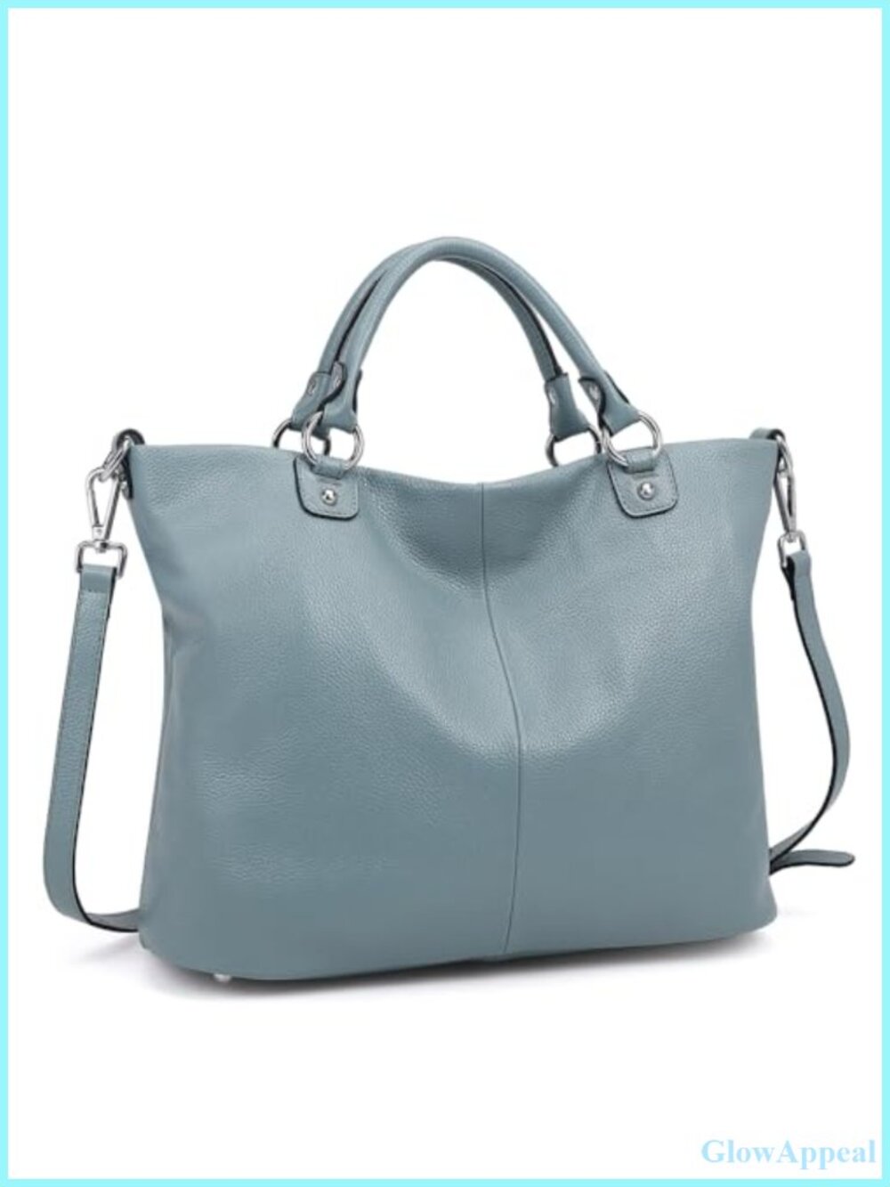 Genuine Leather Tote Purse Top Handle Satchel Pebbled Cowhide